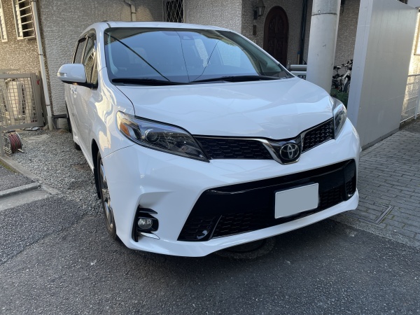 トヨタ シエナ ダッシュボード スマフォホルダー台座痕 補修｜東京 新宿区
