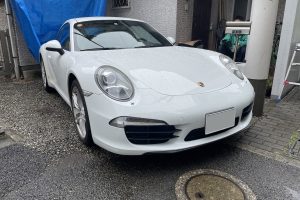 ポルシェ 911 type-991 天井  アルカンターラ 浮き 剥がれ 垂れ下がり 張り直し ｜東京 新宿区