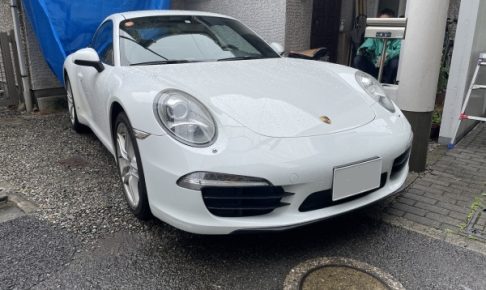 ポルシェ 911 type-991 天井  アルカンターラ 浮き 剥がれ 垂れ下がり 張り直し ｜東京 新宿区