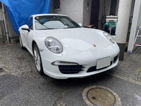 ポルシェ 911 type-991 天井  アルカンターラ 浮き 剥がれ 垂れ下がり 張り直し ｜東京 新宿区