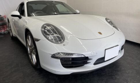 ポルシェ911 type-991 天井 剥がれ 純正アルカンターラ 再利用 張り直し｜東京 墨田区