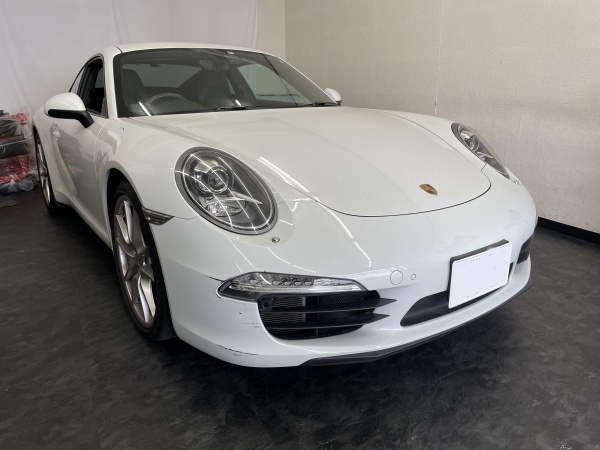 ポルシェ911 type-991 天井 剥がれ 純正アルカンターラ 再利用 張り直し｜東京 墨田区