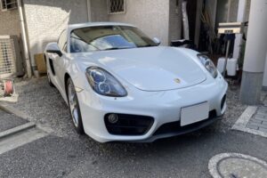 ポルシェケイマン type-981 天井張り替え  浮き 剥がれ 垂れ下がり 防音断熱材｜東京 新宿区