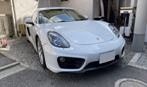 ポルシェケイマン type-981 天井張り替え  浮き 剥がれ 垂れ下がり 防音断熱材｜東京 新宿区