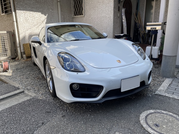 ポルシェケイマン type-981 天井張り替え  浮き 剥がれ 垂れ下がり 防音断熱材｜東京 新宿区