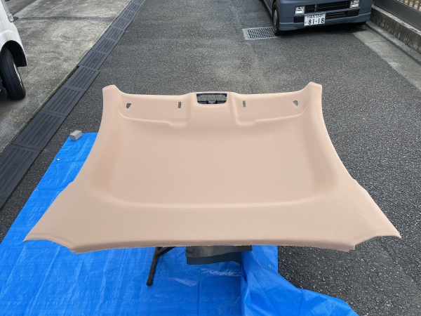 ポルシェケイマン type-981 天井張り替え  浮き 剥がれ 垂れ下がり 防音断熱材｜東京 新宿区