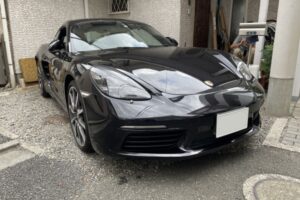 ポルシェケイマン type-718 ルーフライナー張替え＆防音断熱材施工｜東京 新宿区