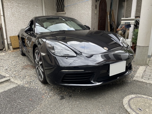 ポルシェケイマン type-718 ルーフライナー張替え＆防音断熱材施工｜東京 新宿区